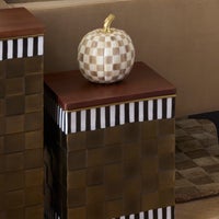 Courtly Stripe Short Storage Bin