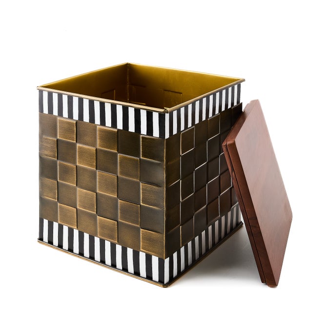 Courtly Stripe Short Storage Bin image number 3