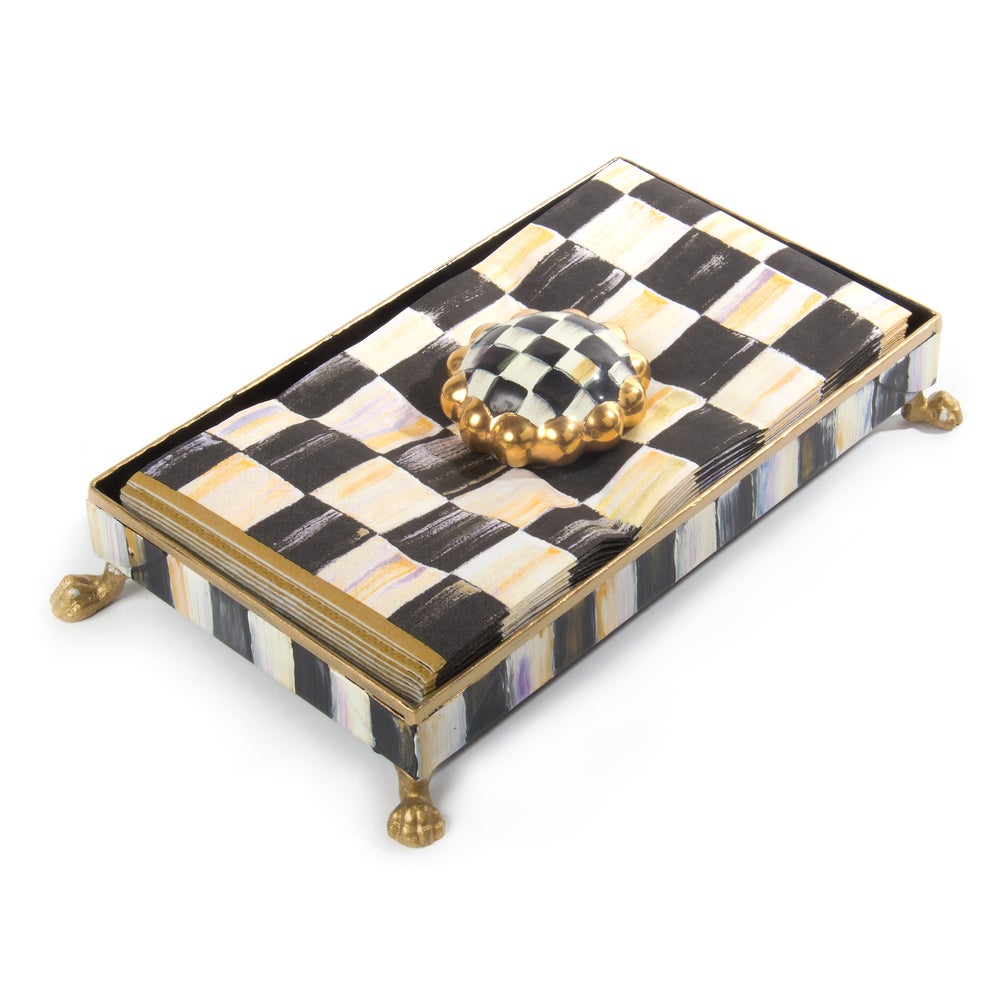Courtly Check Guest Towel Holder Set - Gold mackenzie-childs Panama imagen 1