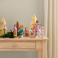 Patience Brewster Nativity Piping Girl with Kitten Figures