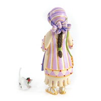 Patience Brewster Nativity Piping Girl with Kitten Figures