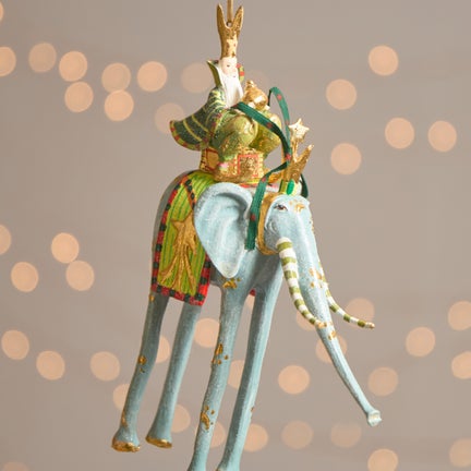 Patience Brewster Nativity Casper on Elephant Ornament Patience Brewster Nativity Casper on Elephant Ornament