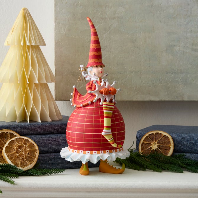 Patience Brewster Dash Away Red Mrs. Santa Figure image number 1