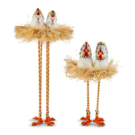 Patience Brewster Nativity Chicken & Dove Figures