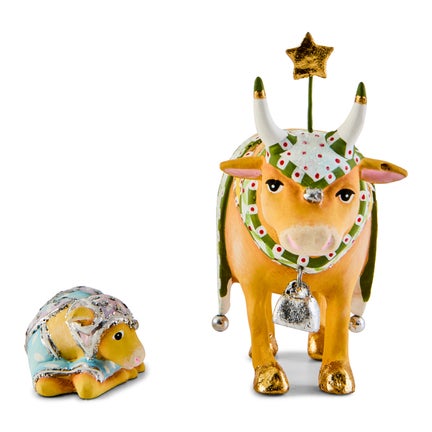 Patience Brewster Nativity Cow & Calf Mini Figures