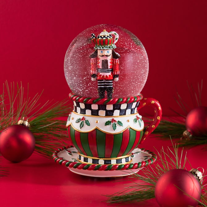 Teacup Nutcracker Snow Globe image number 1