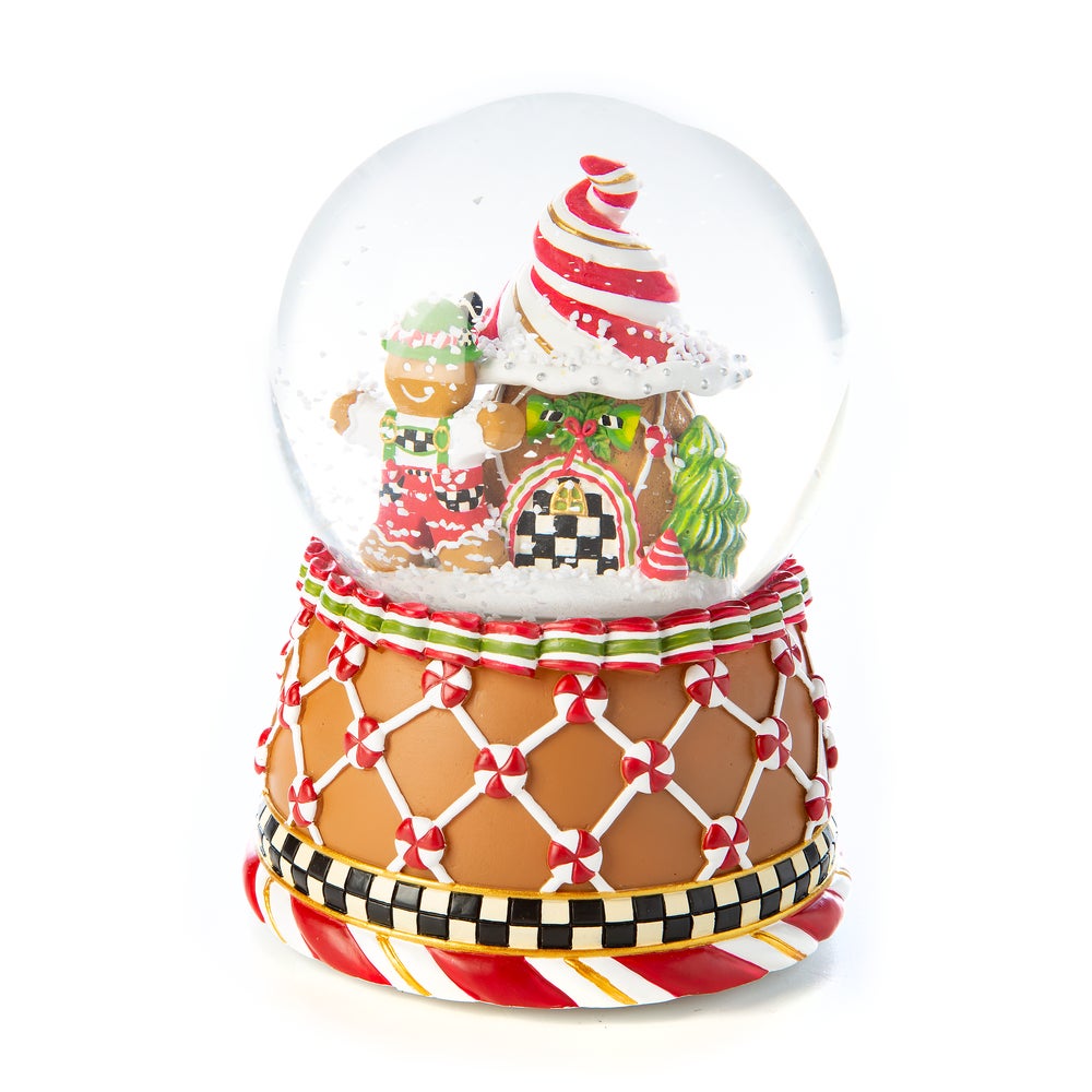 Candy Cottage Gingerbread Snow Globe mackenzie-childs Panama imagen 1