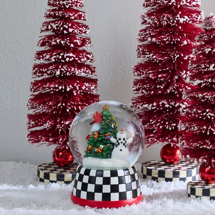 Cozy Christmas Snowman & Tree Snow Globe
