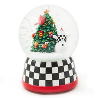 Cozy Christmas Snowman & Tree Snow Globe