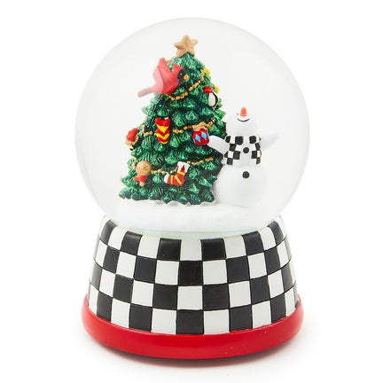 Cozy Christmas Snowman & Tree Snow Globe