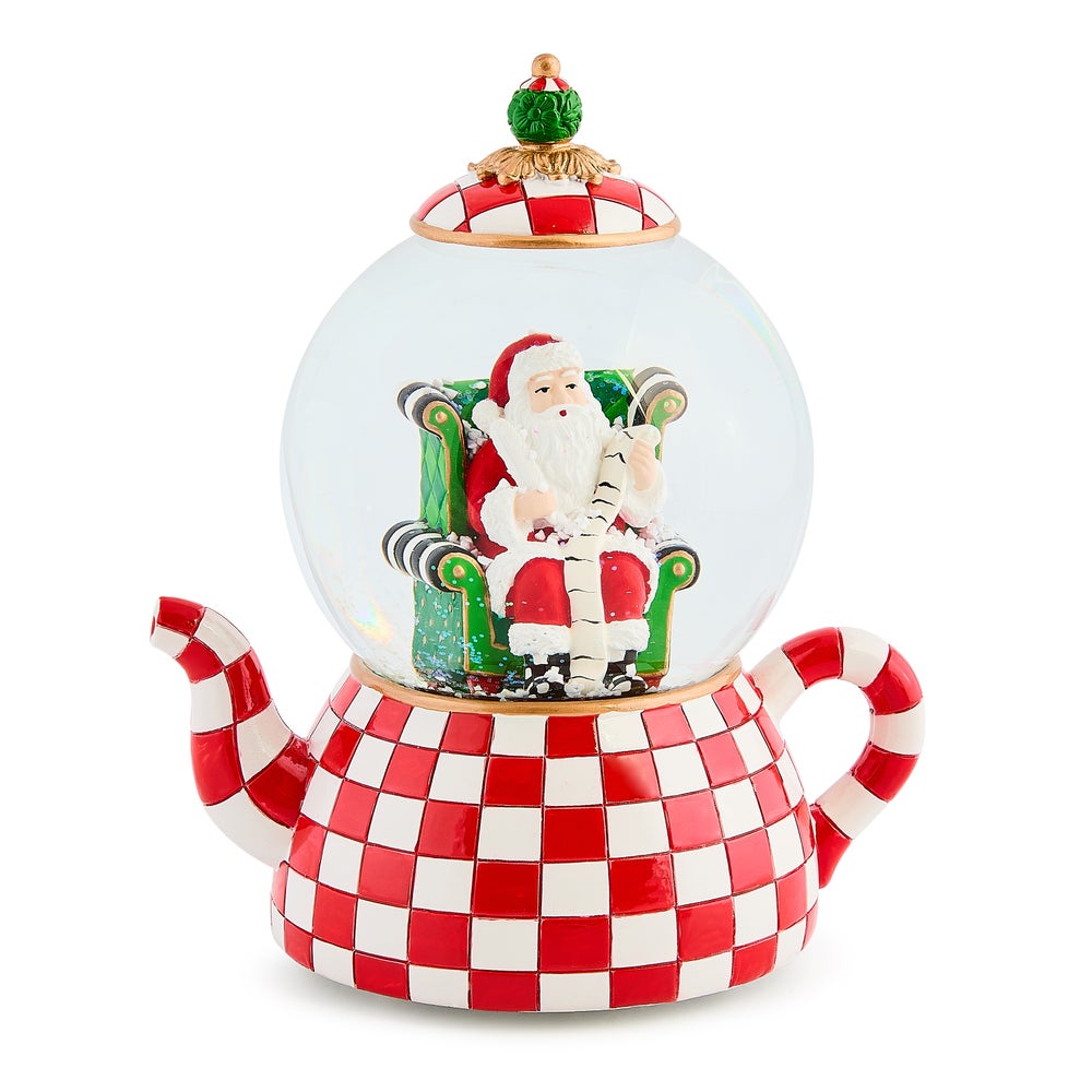 Check It Out Teapot Snow Globe mackenzie-childs Panama imagen 1 Check It Out Teapot Snow Globe mackenzie-childs Panama imagen 1