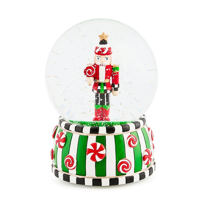 Candy Cottage Nutcracker Snow Globe image number 1