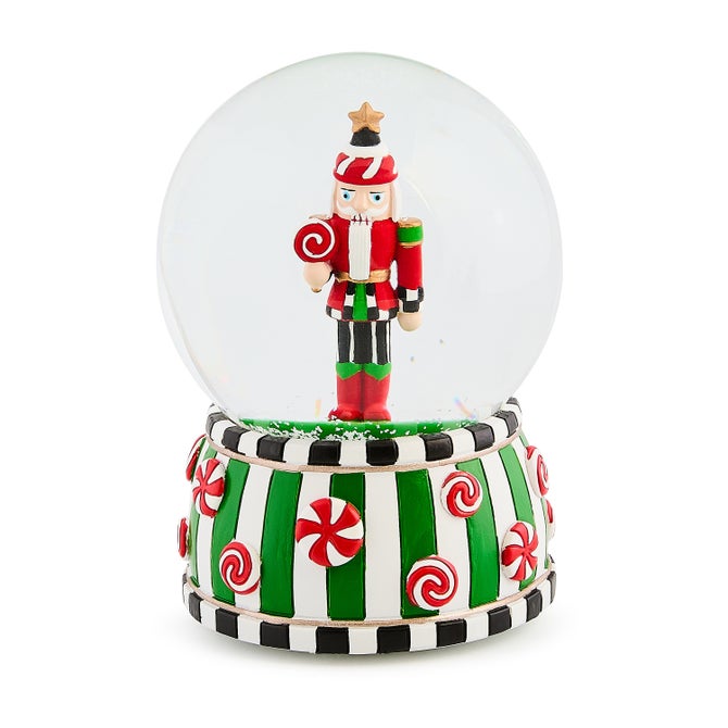 Candy Cottage Nutcracker Snow Globe image number 0
