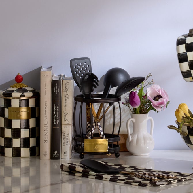 Courtly Check Utensil Caddy Set image number 3