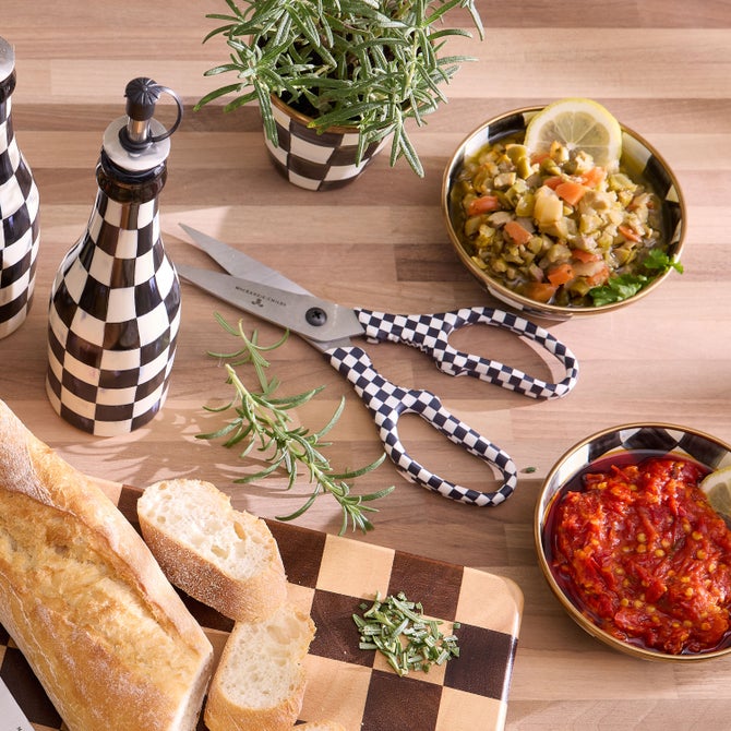 Black & White Check Kitchen Shears image number 1