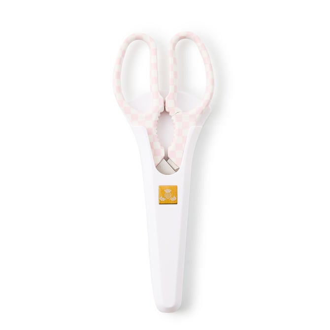 Pink & White Check Kitchen Shears image number 0