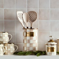 Mocha Check Slotted Spatula