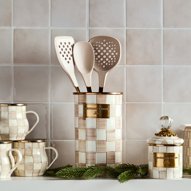 Mocha Check Slotted Spatula image number 8