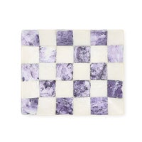 Violet Check Capiz Soap Dish