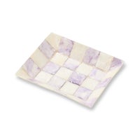 Violet Check Capiz Soap Dish