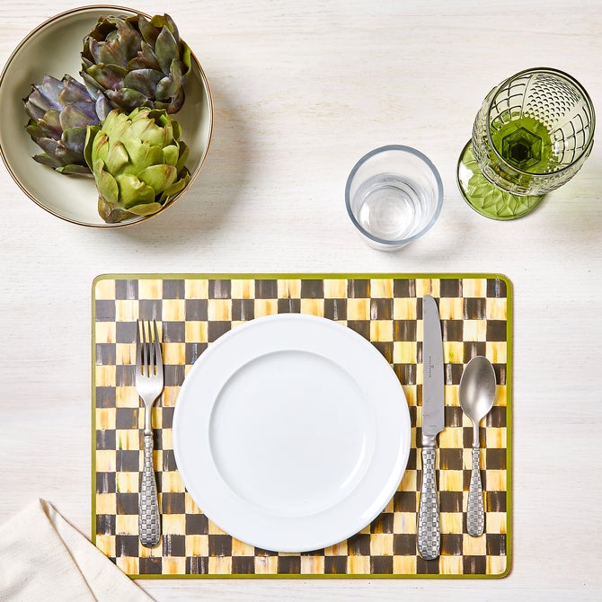Courtly Check Cork Back Placemats, Set of 4 image number 1