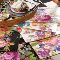 White Flower Market Placemats, Set of 4