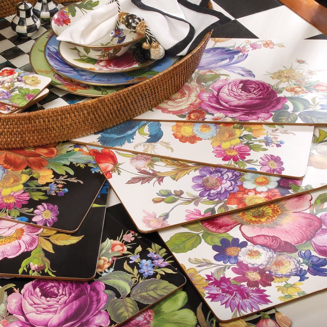 White Flower Market Placemats, Set of 4 image number 6