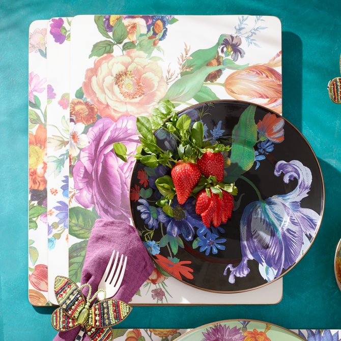 White Flower Market Placemats, Set of 4 image number 5
