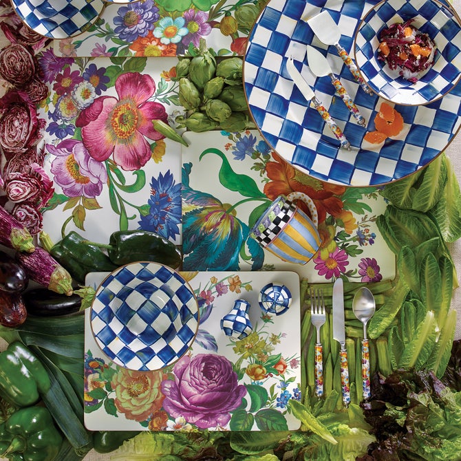 White Flower Market Placemats, Set of 4 image number 3