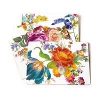 White Flower Market Placemats, Set of 4