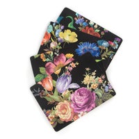 Black Flower Market Placemats, Set of 4