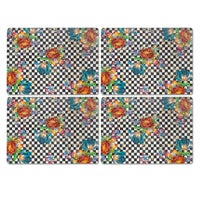 Courtly Flower Market Cork Back Placemats, Set of 4