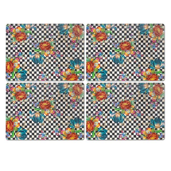 Courtly Flower Market Cork Back Placemats, Set of 4 image number 2