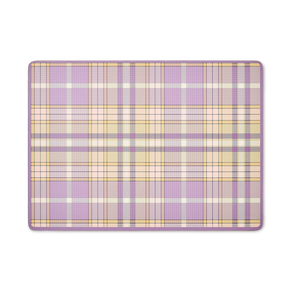 Mocha Check Cork Back Placemats, Set of 4 - Violet Tartan mackenzie-childs Panama imagen 1