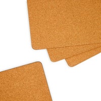 Mocha Wild Rose Cork Back Placemats, Set of 4