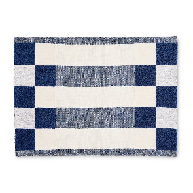 Indigo Checks and Stripes Placemats, Set of 4 image number 0