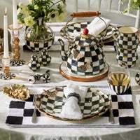 Black Checks and Stripes Placemats, Set of 4