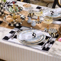 Black Checks and Stripes Placemats, Set of 4