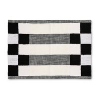 Black Checks and Stripes Placemats, Set of 4