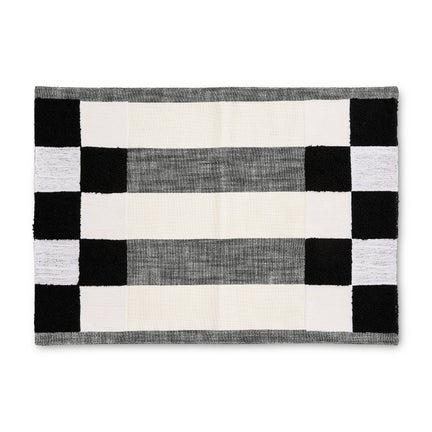 Black Checks and Stripes Placemats, Set of 4