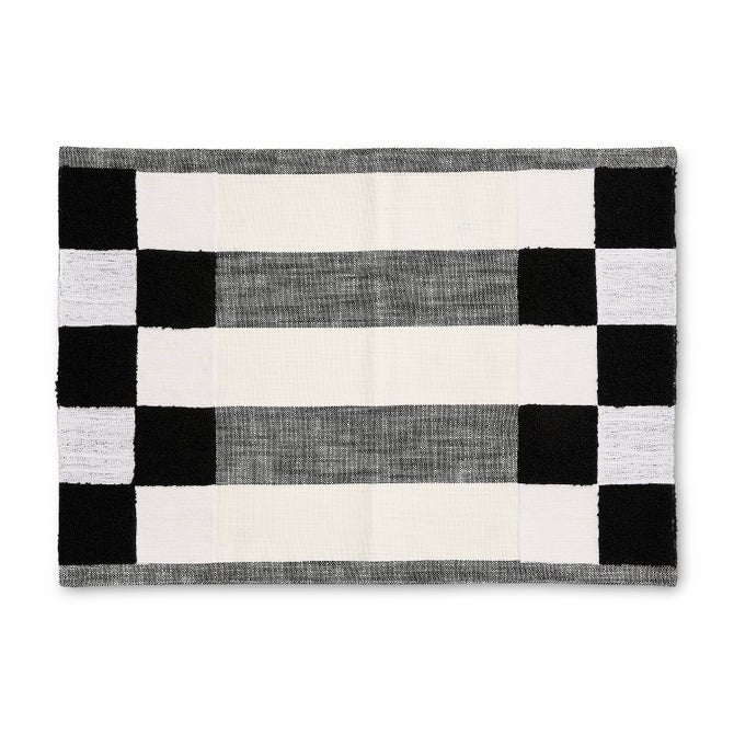 Black Checks and Stripes Placemats, Set of 4 image number 0