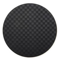 Black Check Faux Leather Placemat