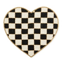 Black and White Check Heart Shaped Placemat