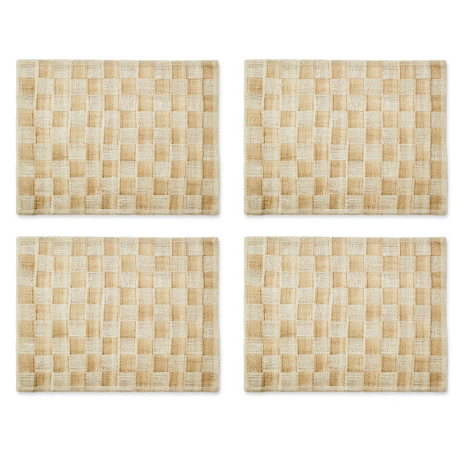 Flax Sinamay Placemats, Set of 4 image number 1