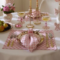 Pink Check Placemat, Set of 4
