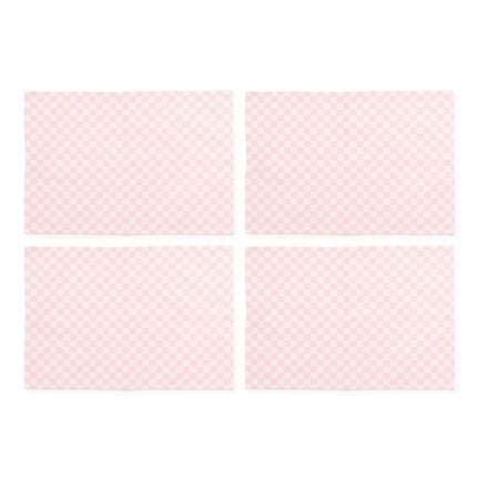 Pink Check Placemat, Set of 4
