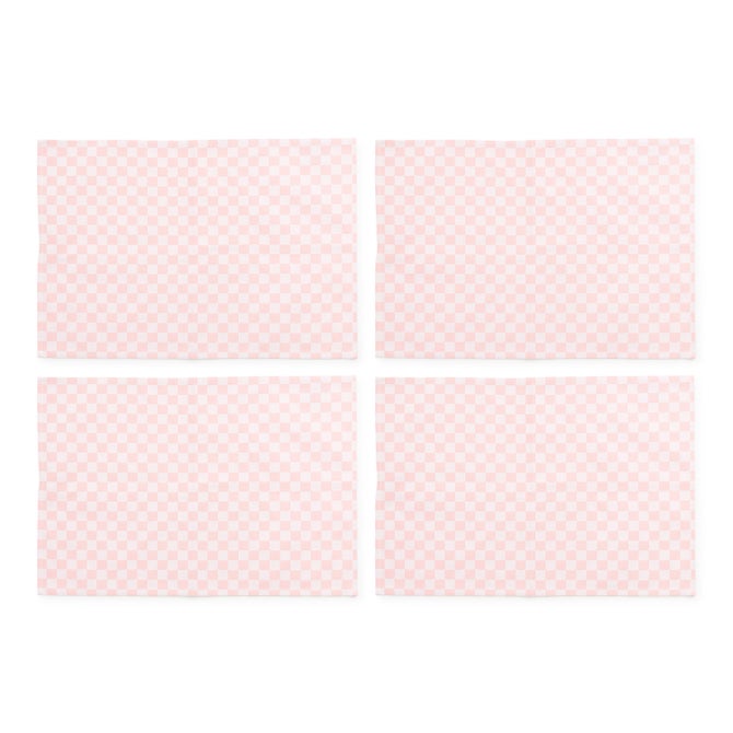 Pink Check Placemat, Set of 4 image number 1