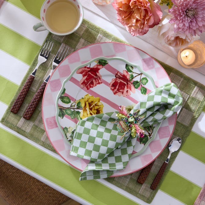 Green Sinamay Placemats, Set of 4 image number 1