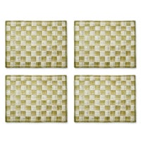 Green Sinamay Placemats, Set of 4