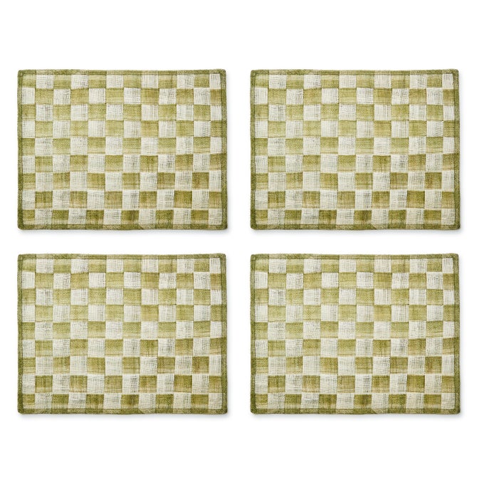 Green Sinamay Placemats, Set of 4 image number 1
